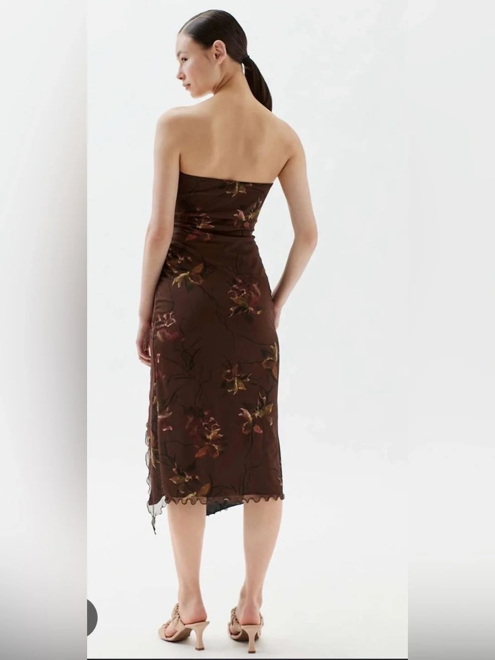 Urban Outfitters Samara Mesh Strapless Midi Dress Y2K Prom , size M